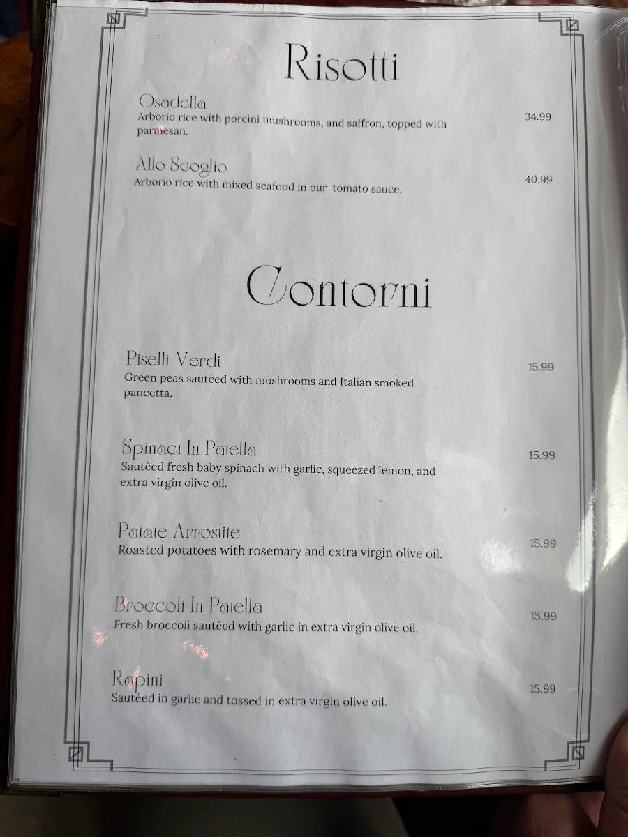 Menu, Vaticano Italian Restaurant Fort Erie