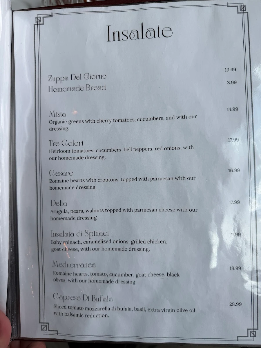 Menu, Vaticano Italian Restaurant Fort Erie