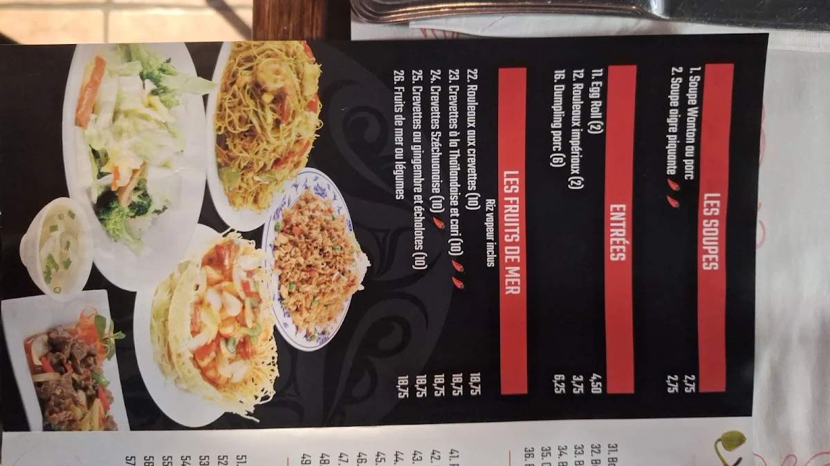 Menu, Vallée de l'Orchidée