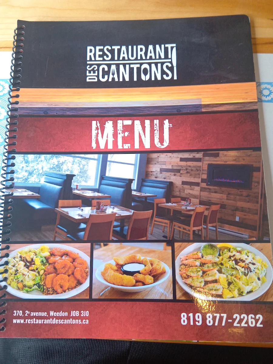 Menu, Restaurant des cantons