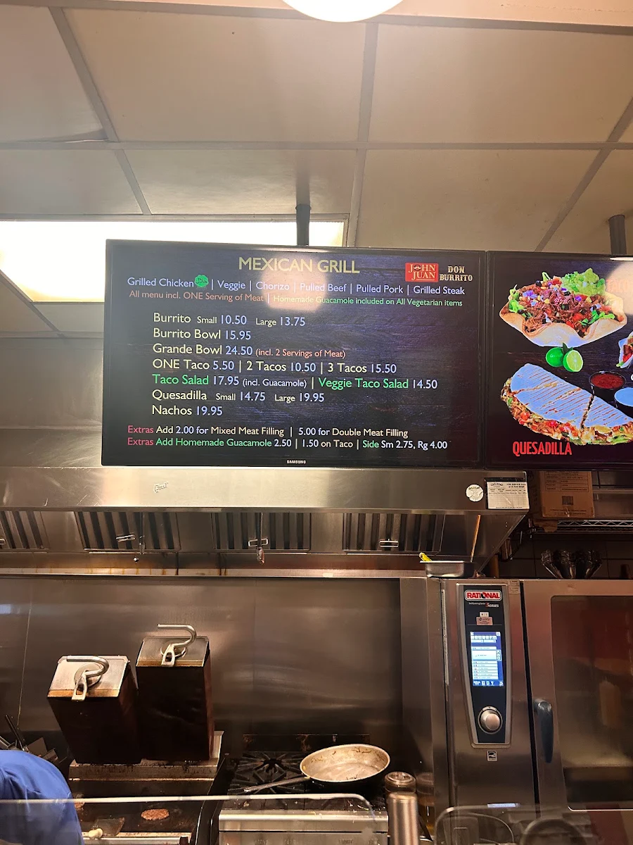 Menu, Don Burrito