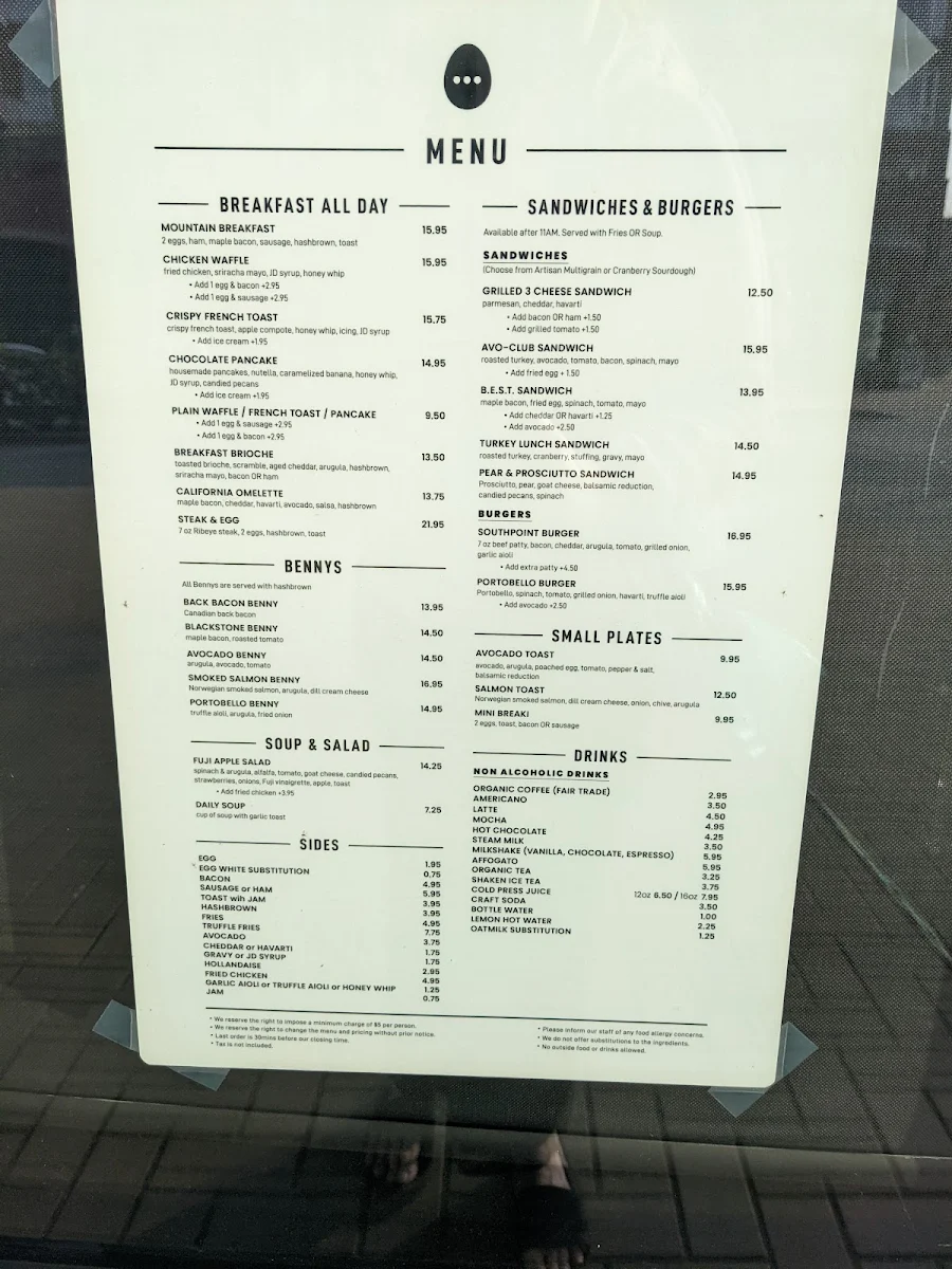 Menu, Eggcetra Breakfast Cafe