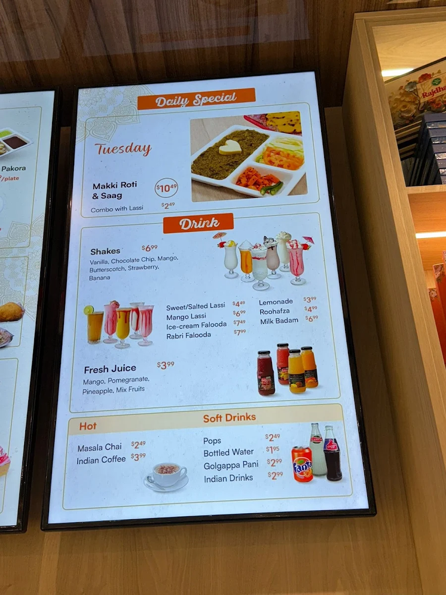 Menu, Rajdhani Sweets & Restaurant | Dundas West