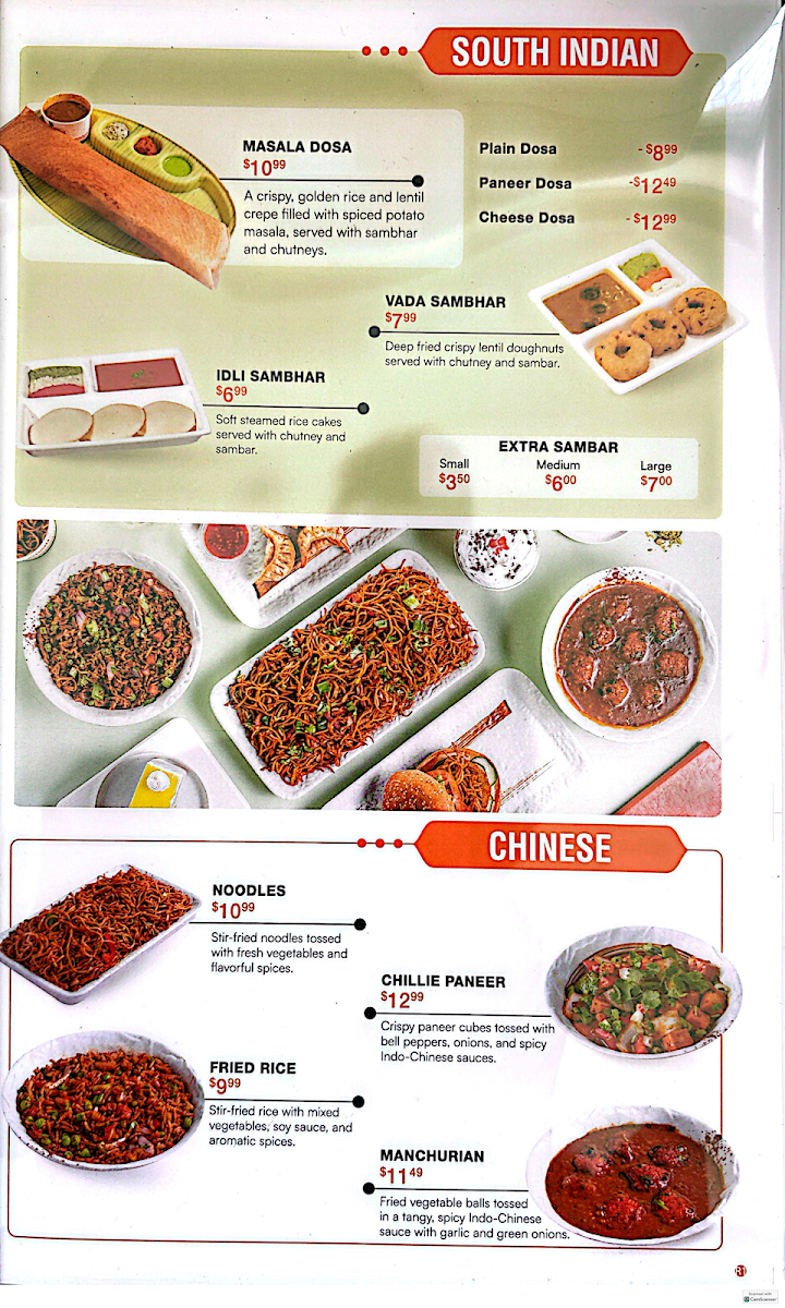 Menu, Rajdhani Sweets & Restaurant | Dundas West
