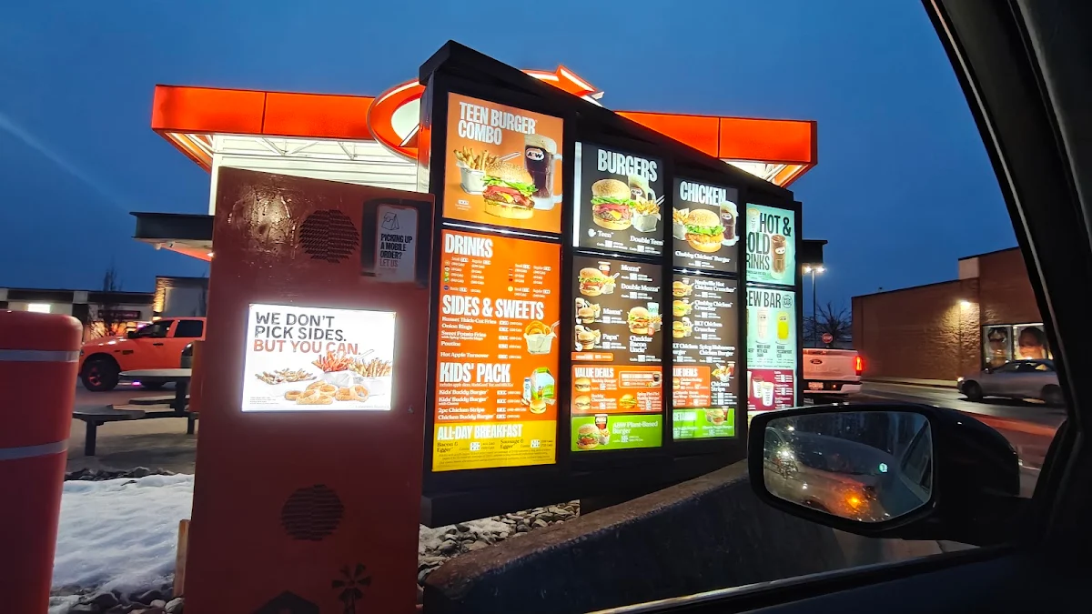 Menu, A&W Canada
