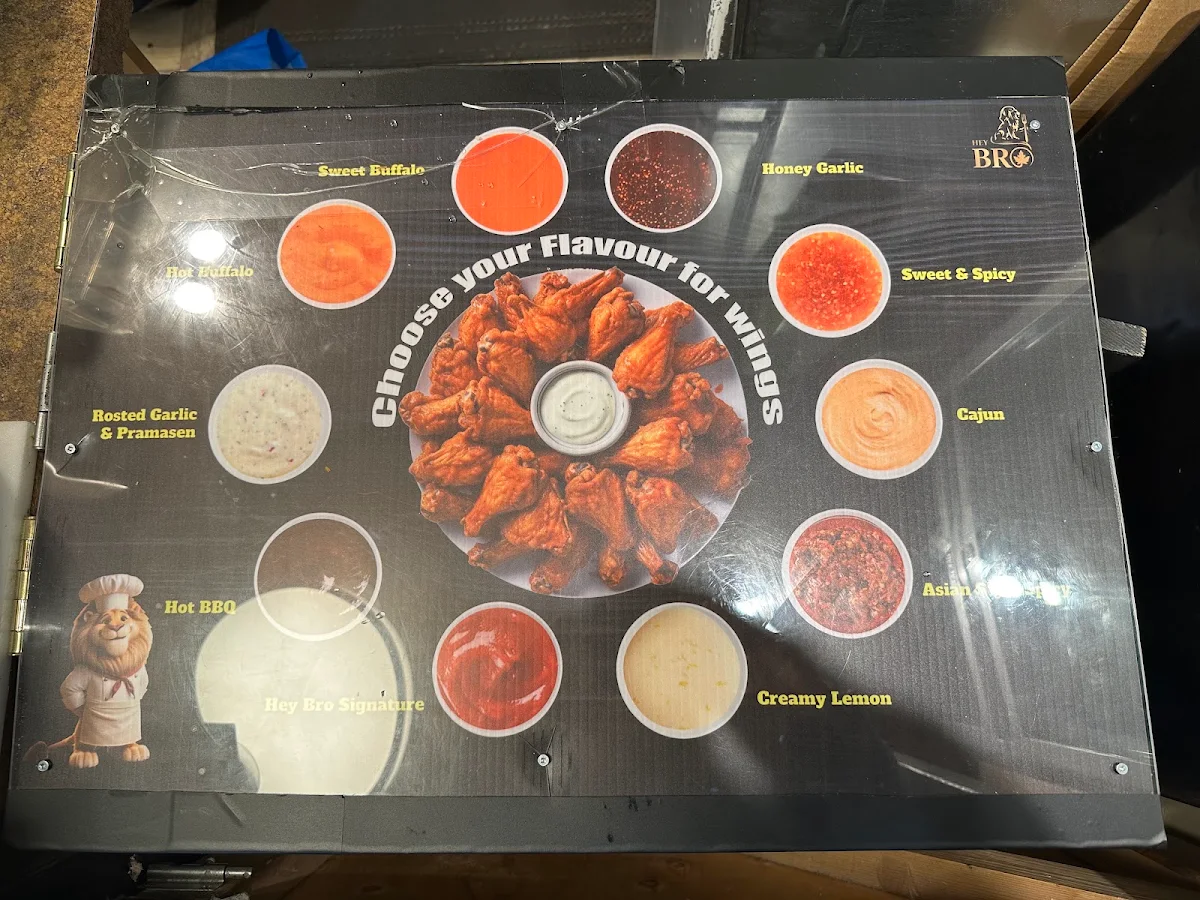 Menu, Hey Bro