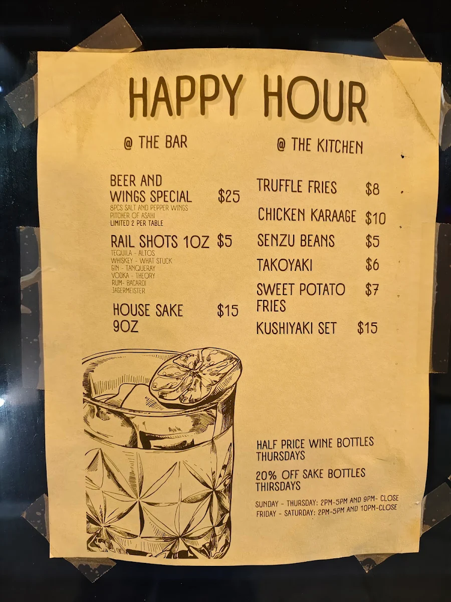 Menu, Nomé Izakaya (Don Mills)