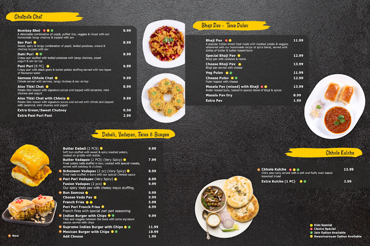 Menu, Choice Indian Restaurant