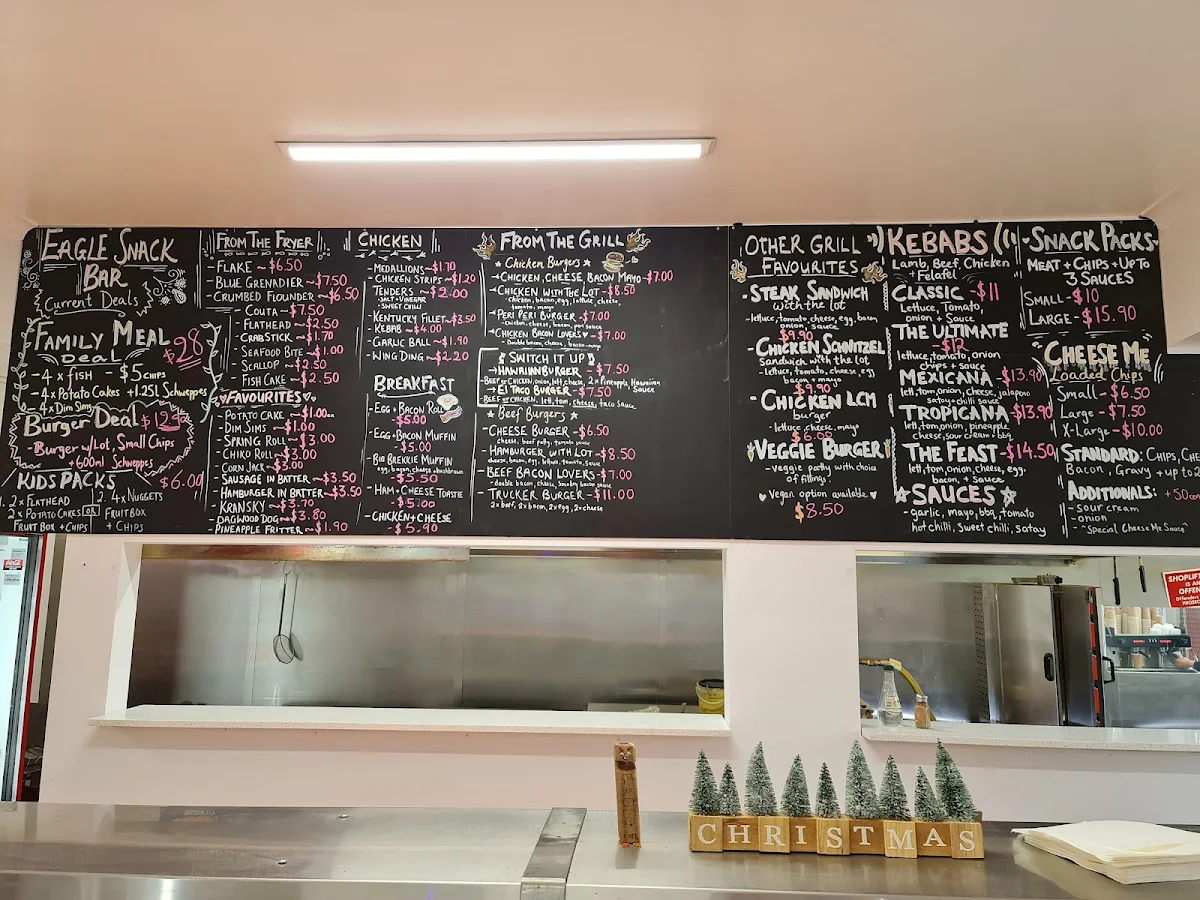 Menu, Eagle Snack Bar