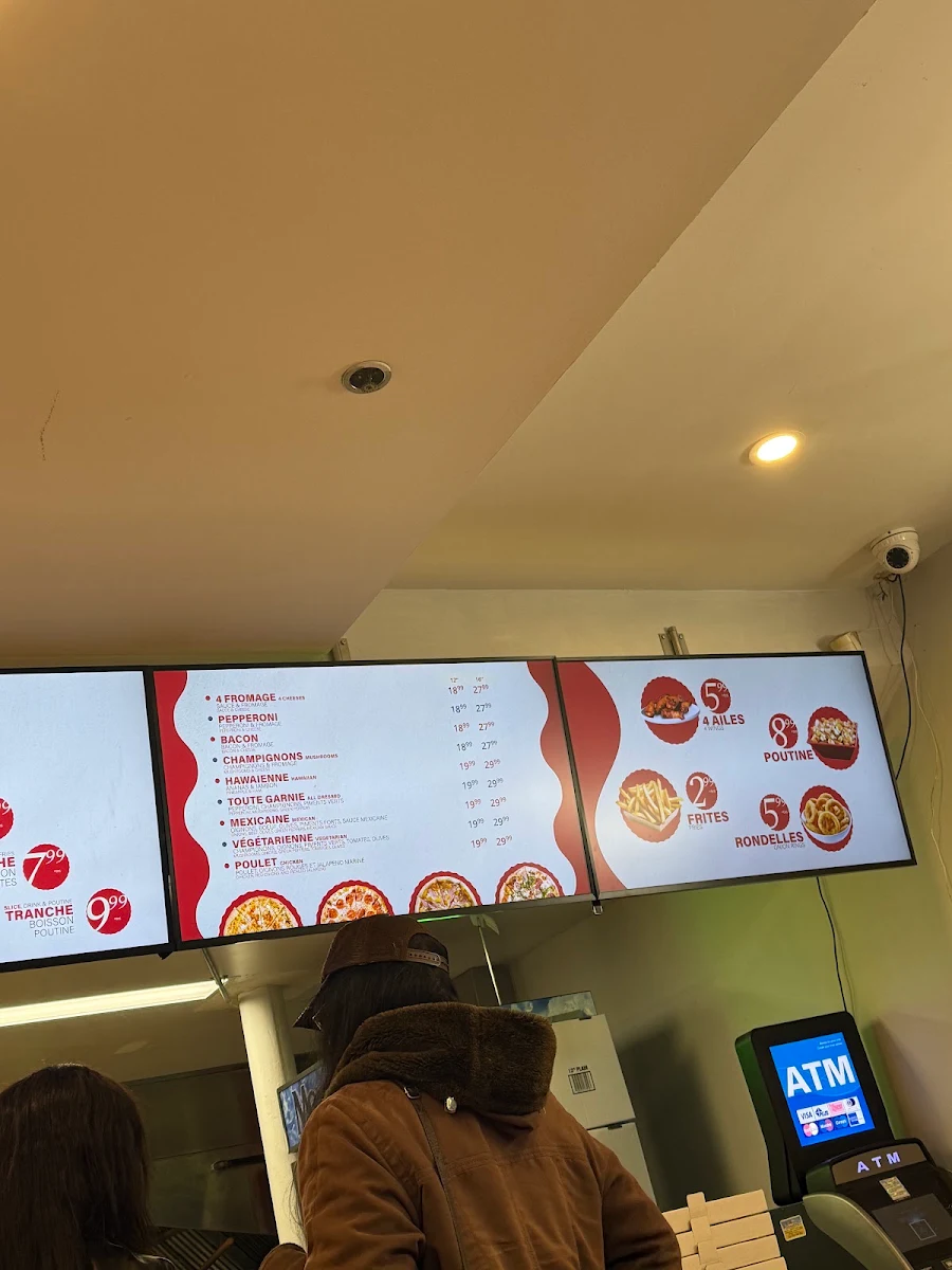 Menu, Pizza Bia