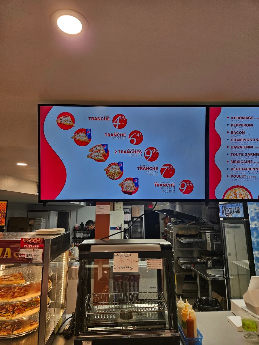 Menu, Pizza Bia