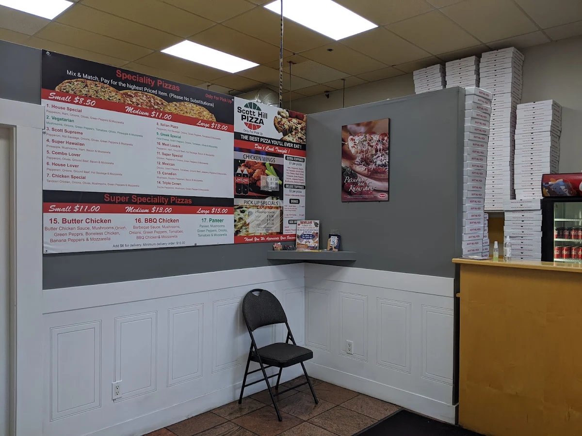 Menu, Scott Hill Pizza Newton
