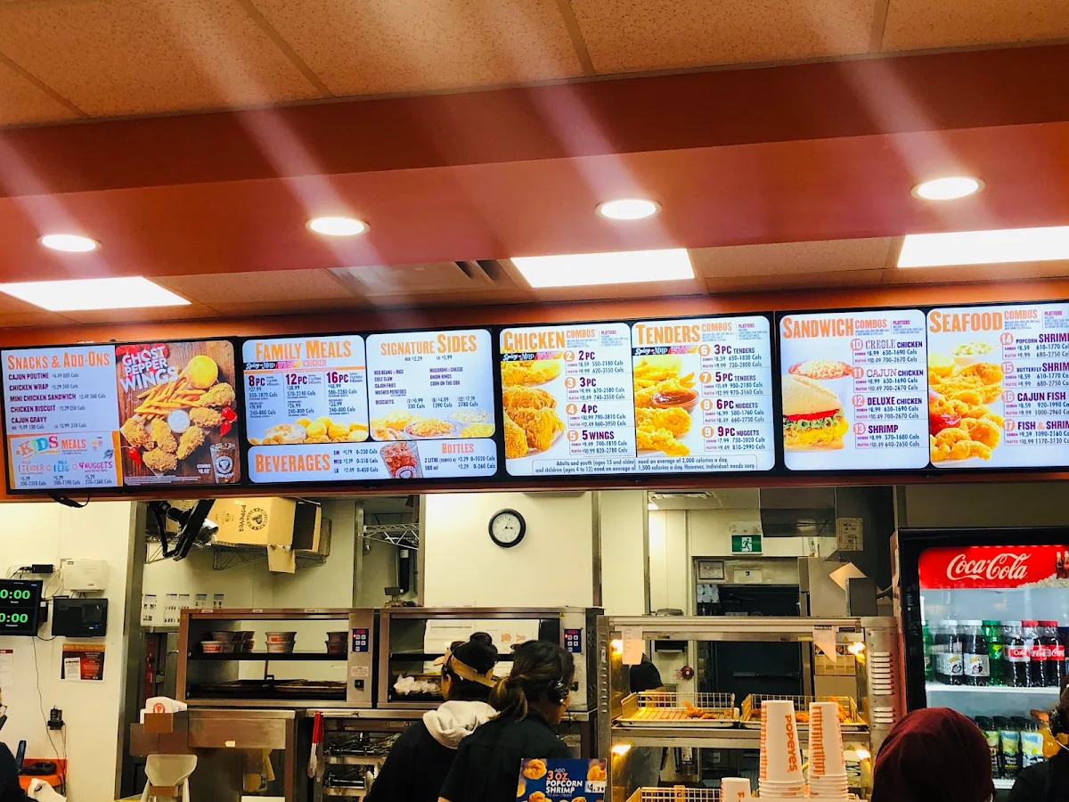 Menu, Popeyes Louisiana Kitchen