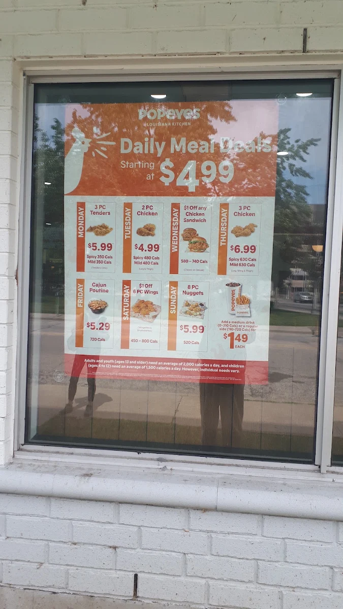 Menu, Popeyes Louisiana Kitchen