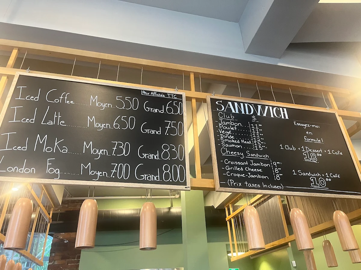Menu, Café Maison Lucienne Café St Joseph