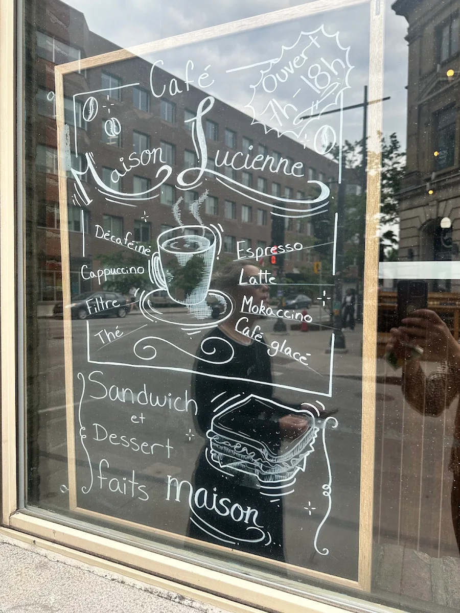Menu, Café Maison Lucienne Café St Joseph