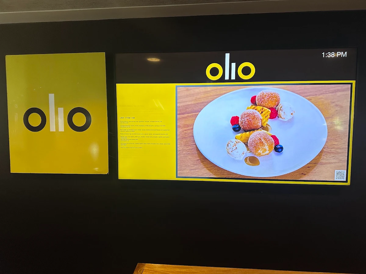 Menu, Olio Cafe & Bar