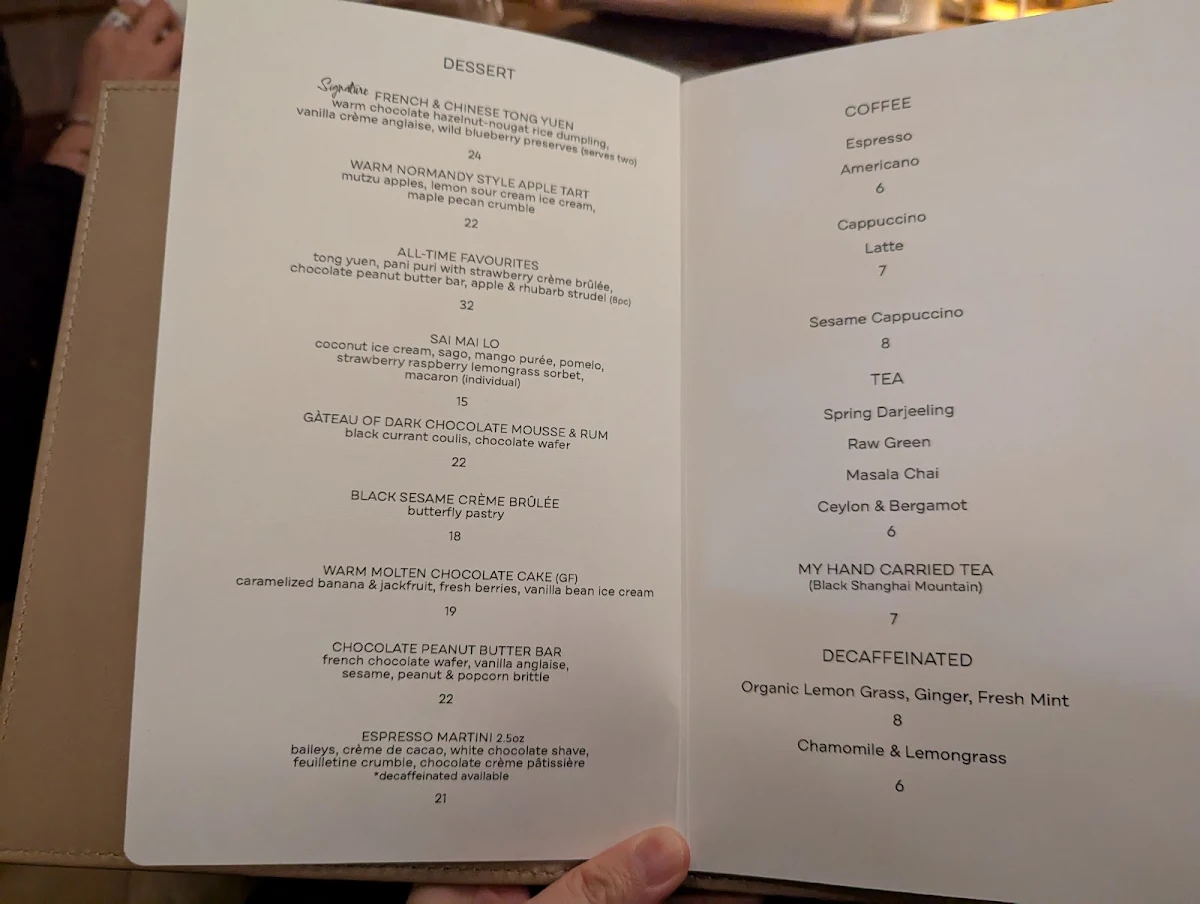 Menu, Lee
