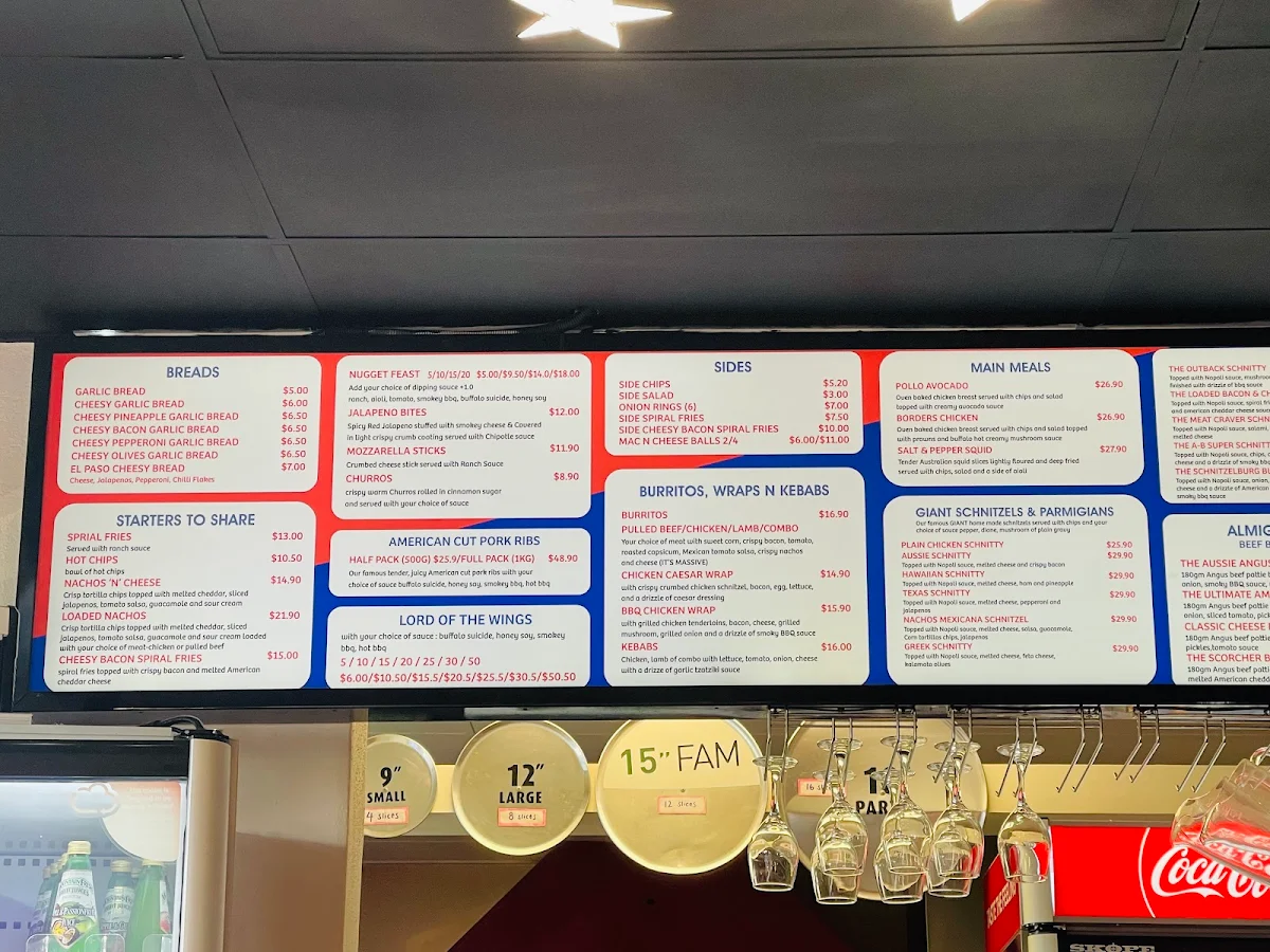 Menu, Texas Diner