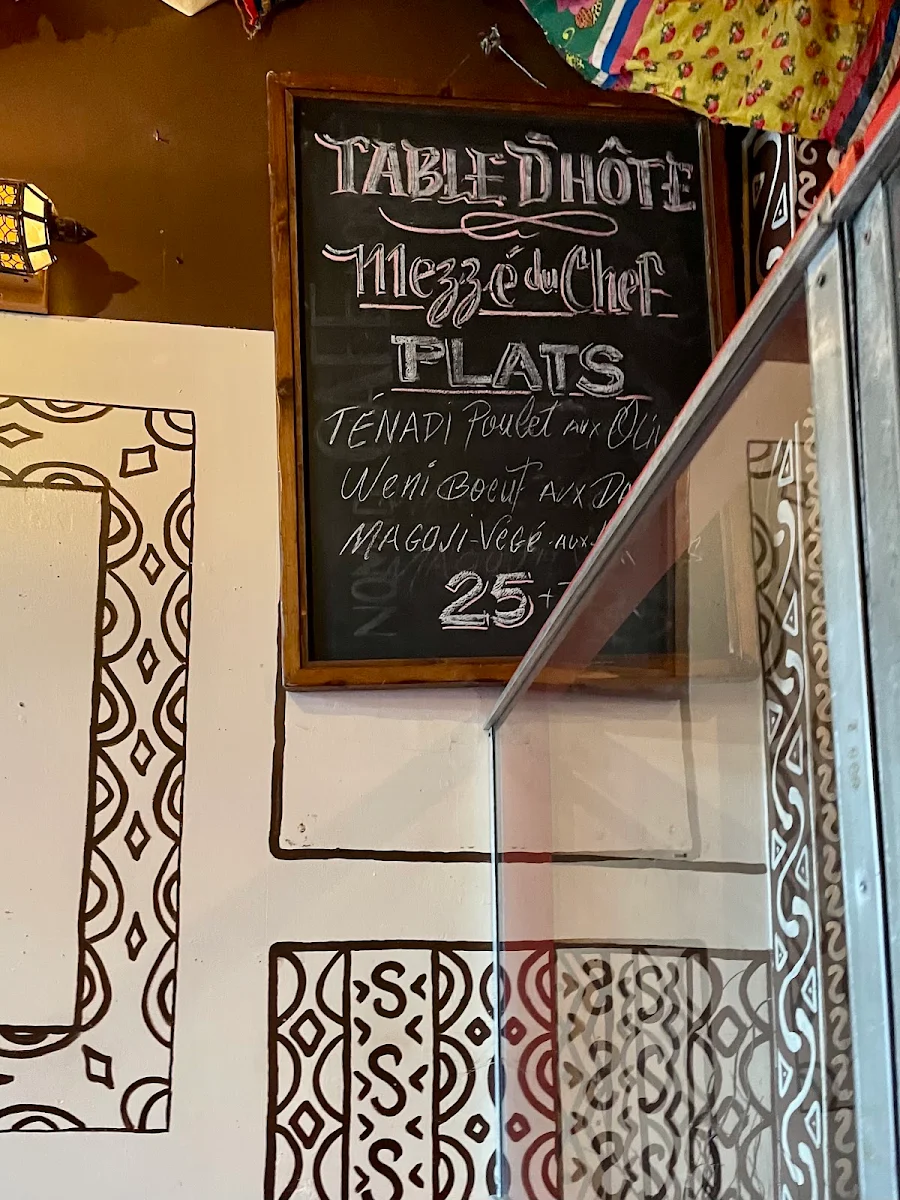 Menu, La Khaïma Cuisine Nomade
