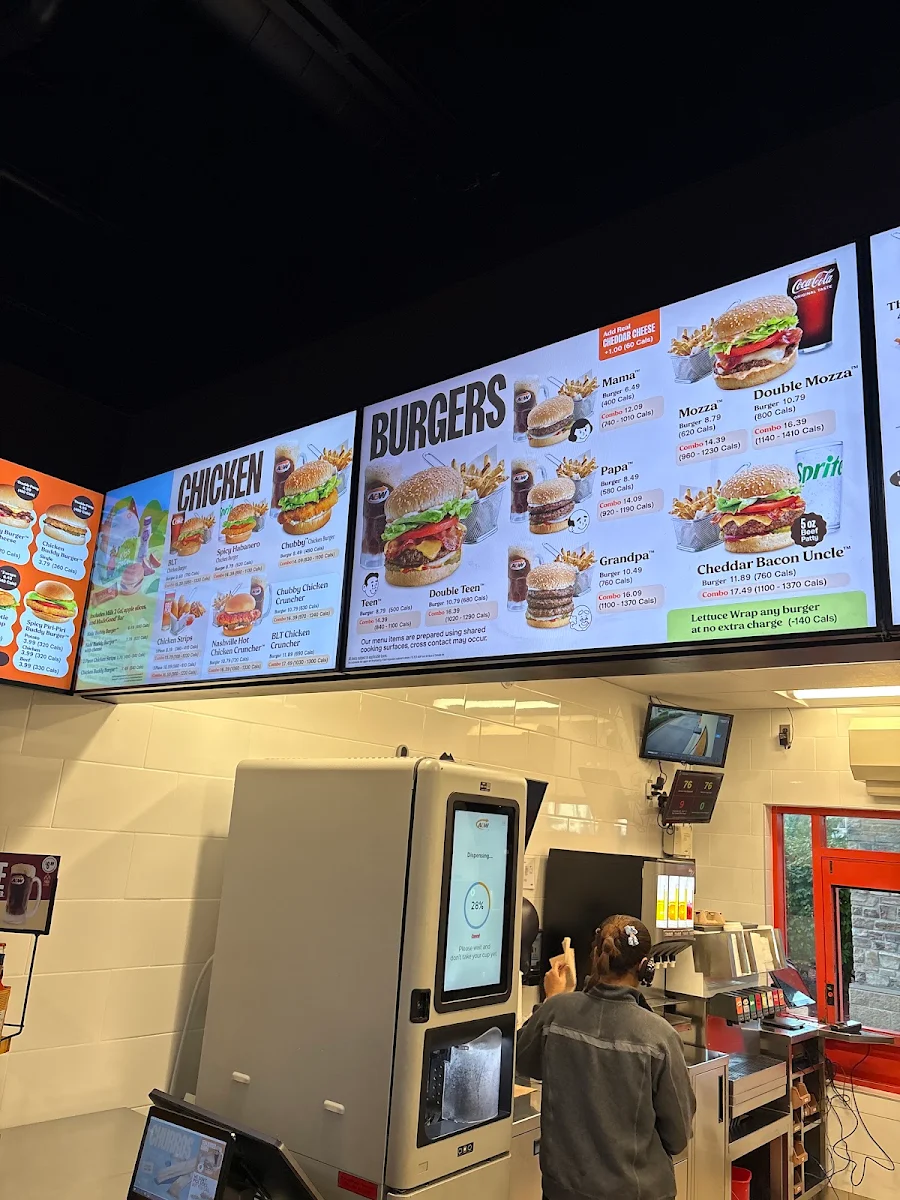 Menu, A&W Canada