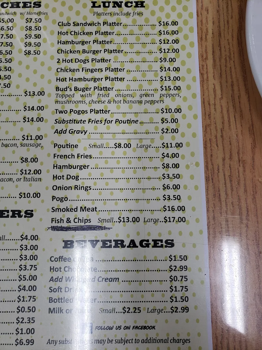 Menu, Sunnyside Up