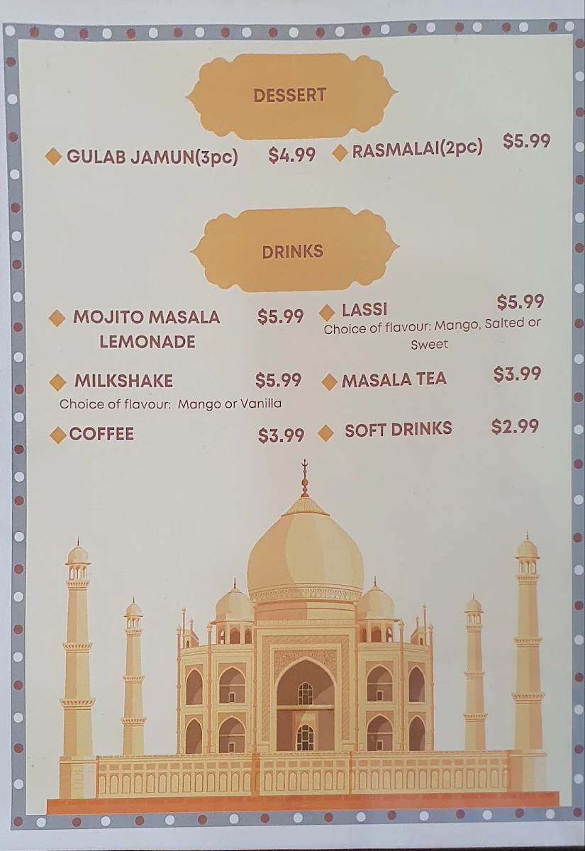 Menu, Little Chef The Indian Eatery