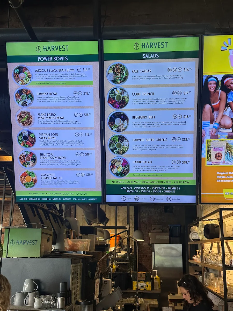 Menu, HARVEST Clean Eats (Downtown Halifax)