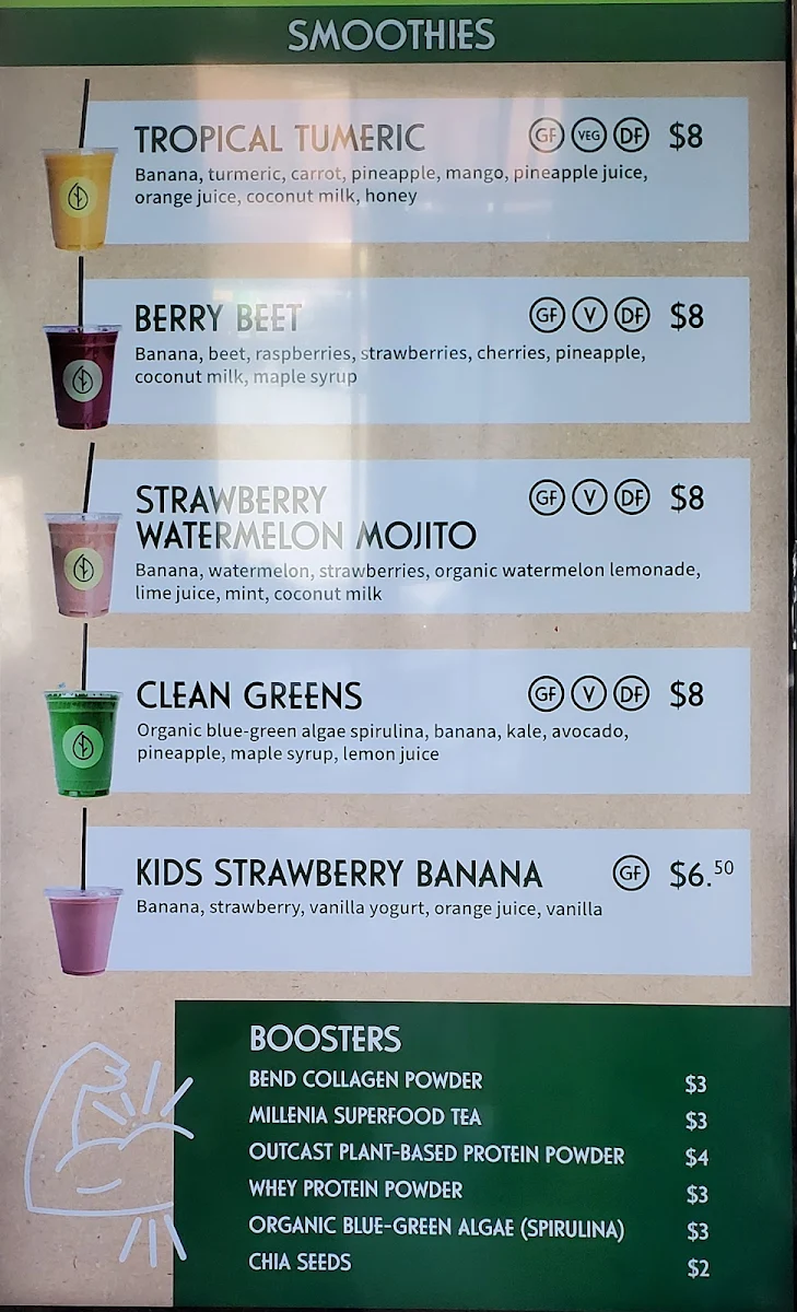 Menu, HARVEST Clean Eats (Downtown Halifax)