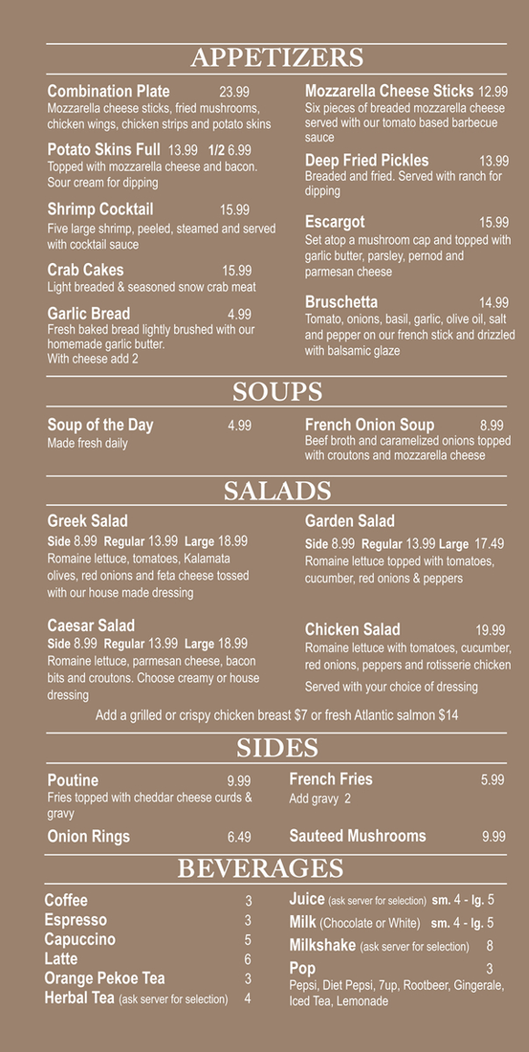 Menu, Steven's Bar-B-Q Restaurant