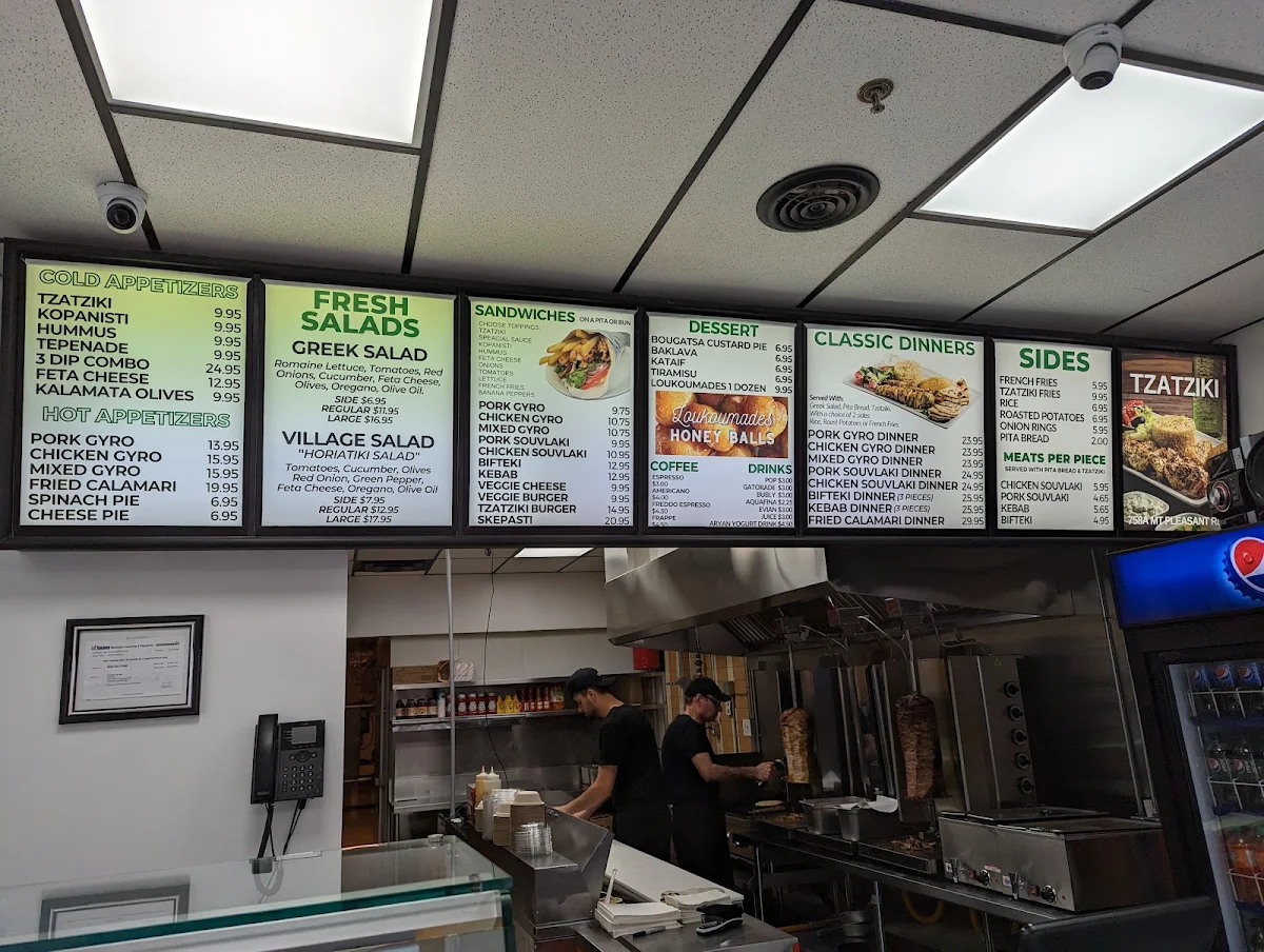 Menu, Tzatziki MT pleasant