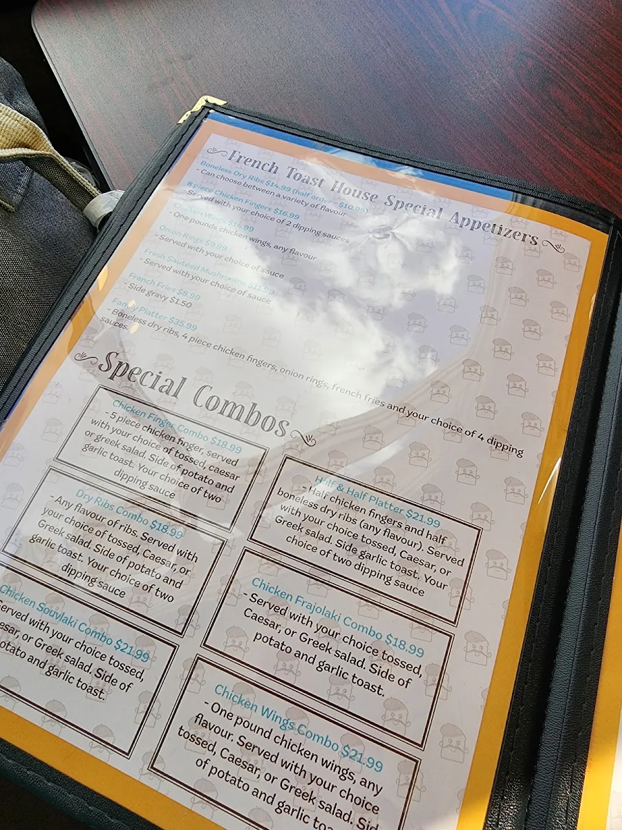 Menu, French Toast Family Restaurant