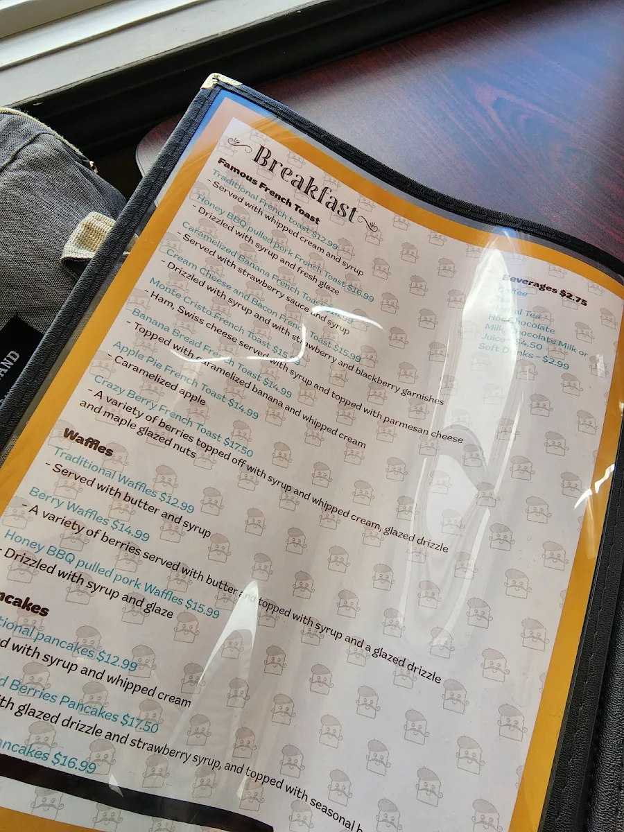 Menu, French Toast Family Restaurant