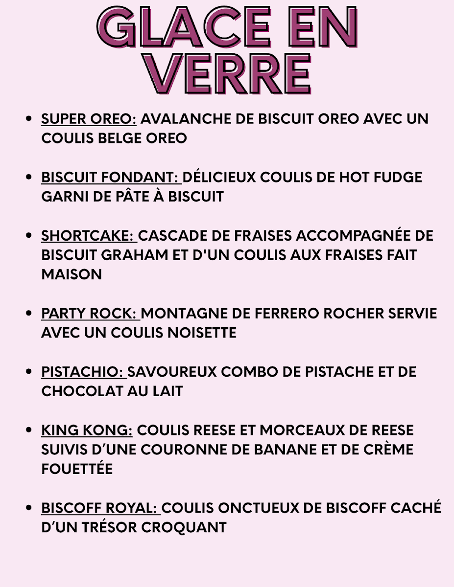 Menu, La Gaufrette