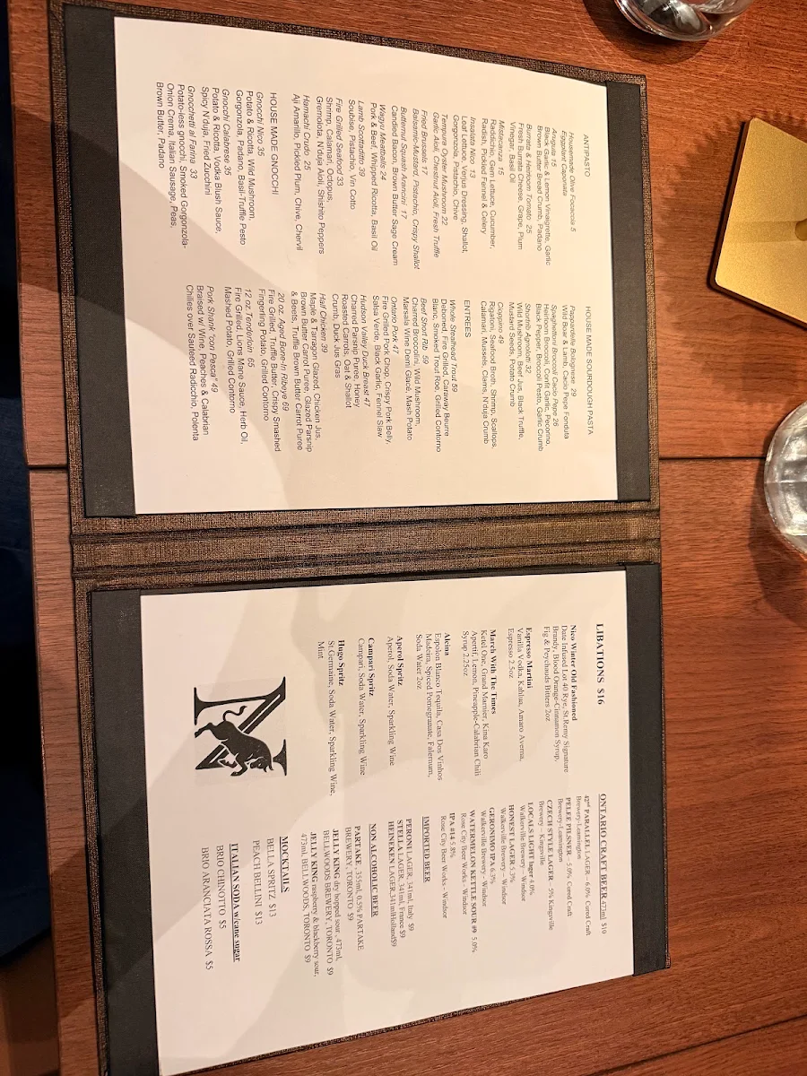Menu, Nico Walkerville