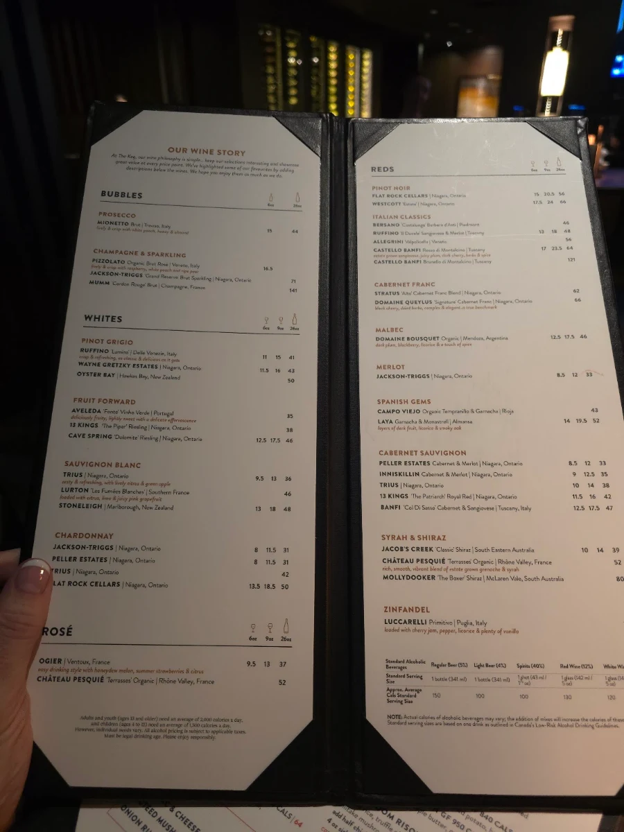 Menu, The Keg Steakhouse + Bar - Niagara Falls Courtyard Marriott