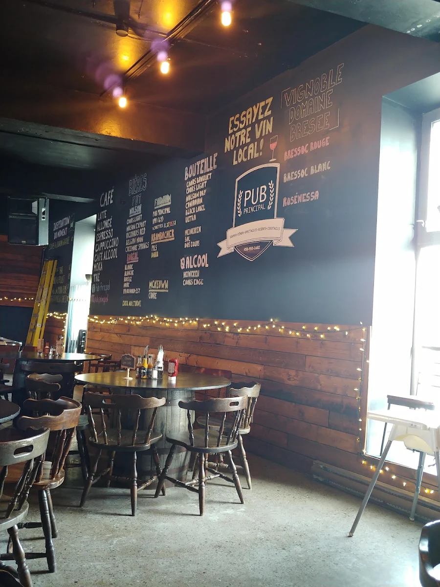 Menu, Pub Principal
