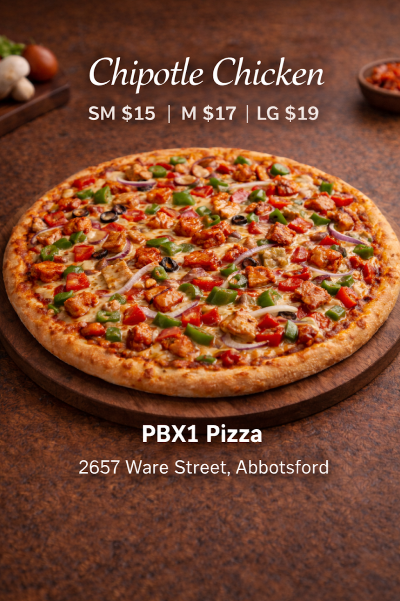 Menu, PBX1 PIZZA & GRILL INC.