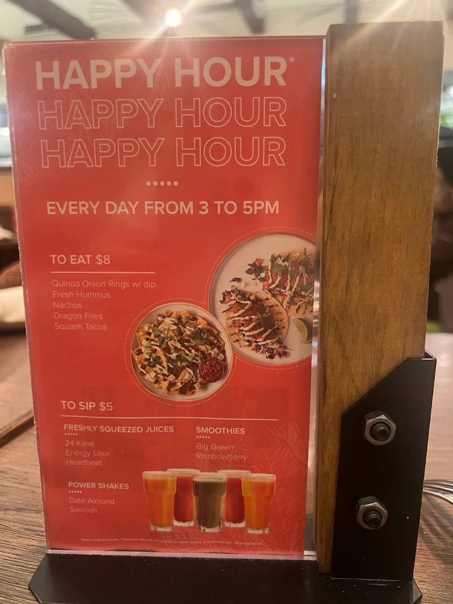 Menu, Fresh Kitchen + Juice Bar