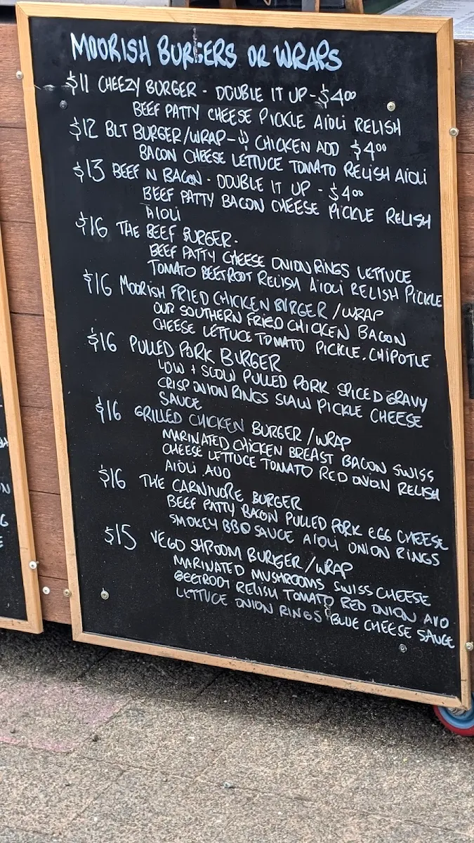 Menu, Moorish street food