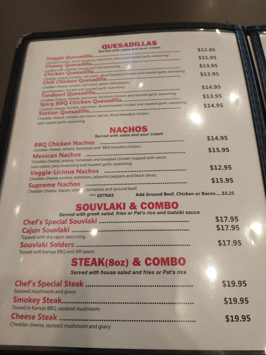 Menu, Wing Station