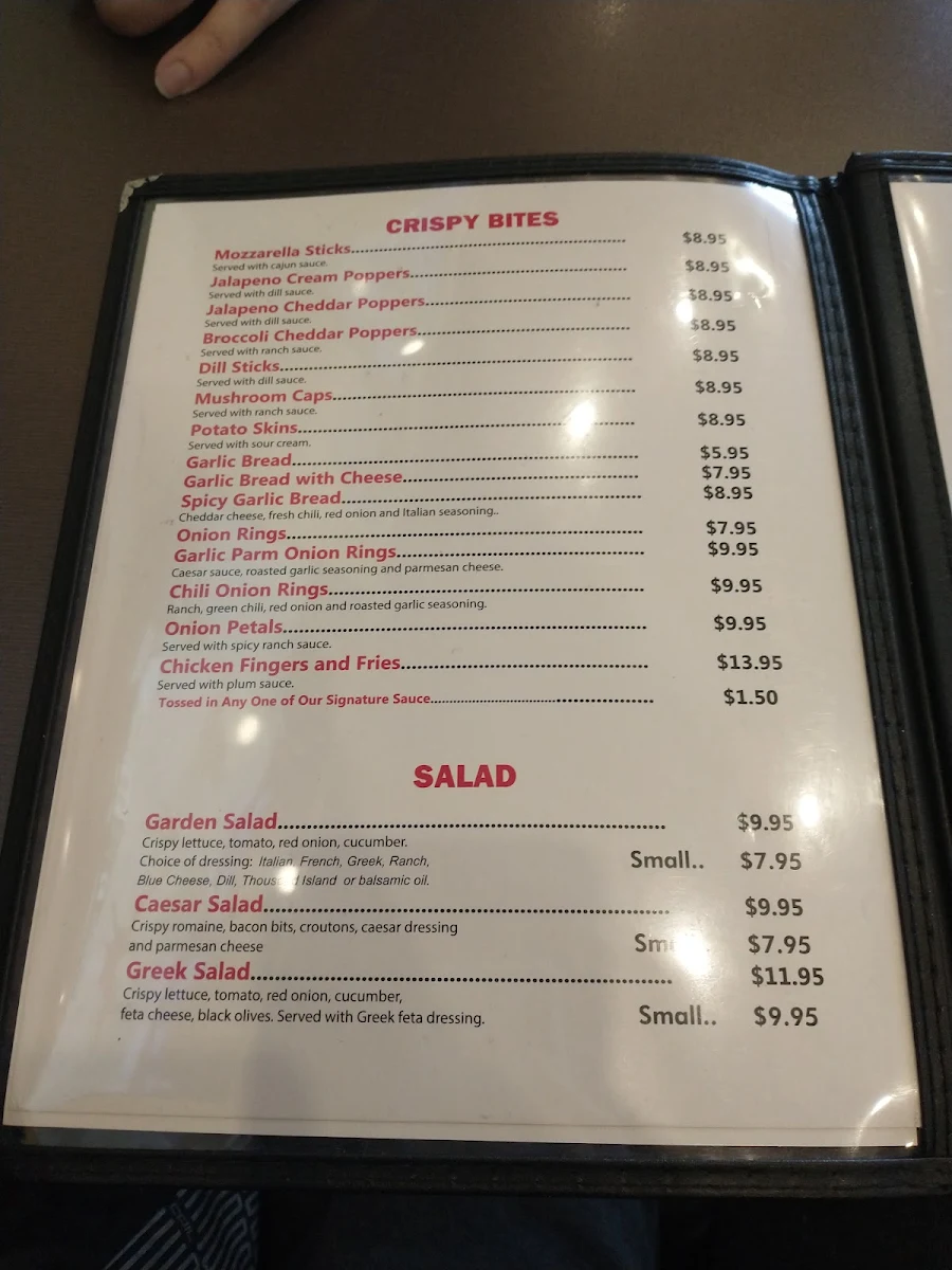 Menu, Wing Station