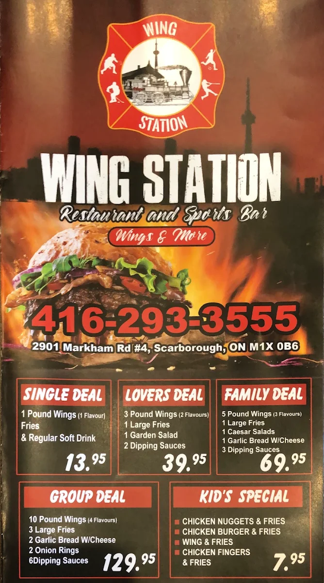 Menu, Wing Station