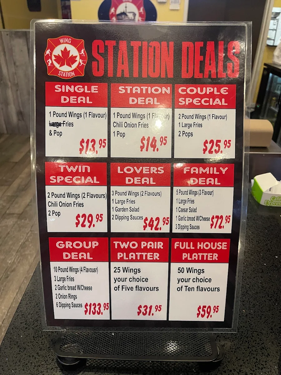 Menu, Wing Station
