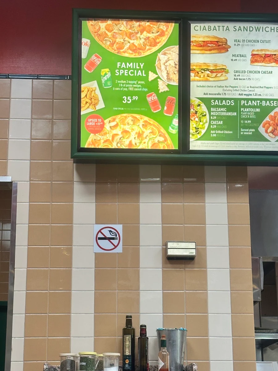 Menu, Pizza Nova