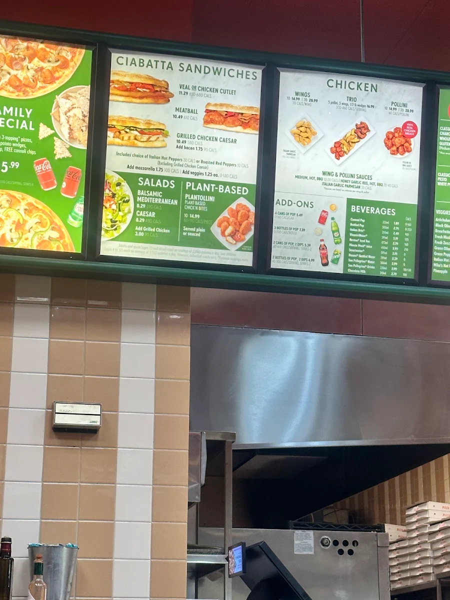 Menu, Pizza Nova