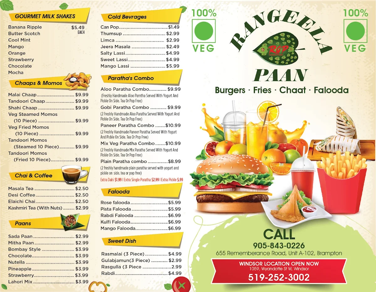 Menu, Rangeela Paan
