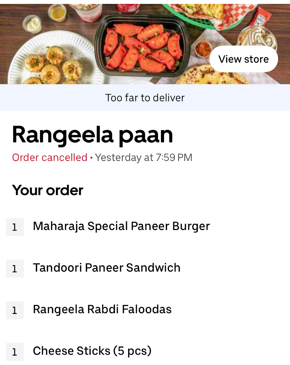 Menu, Rangeela Paan