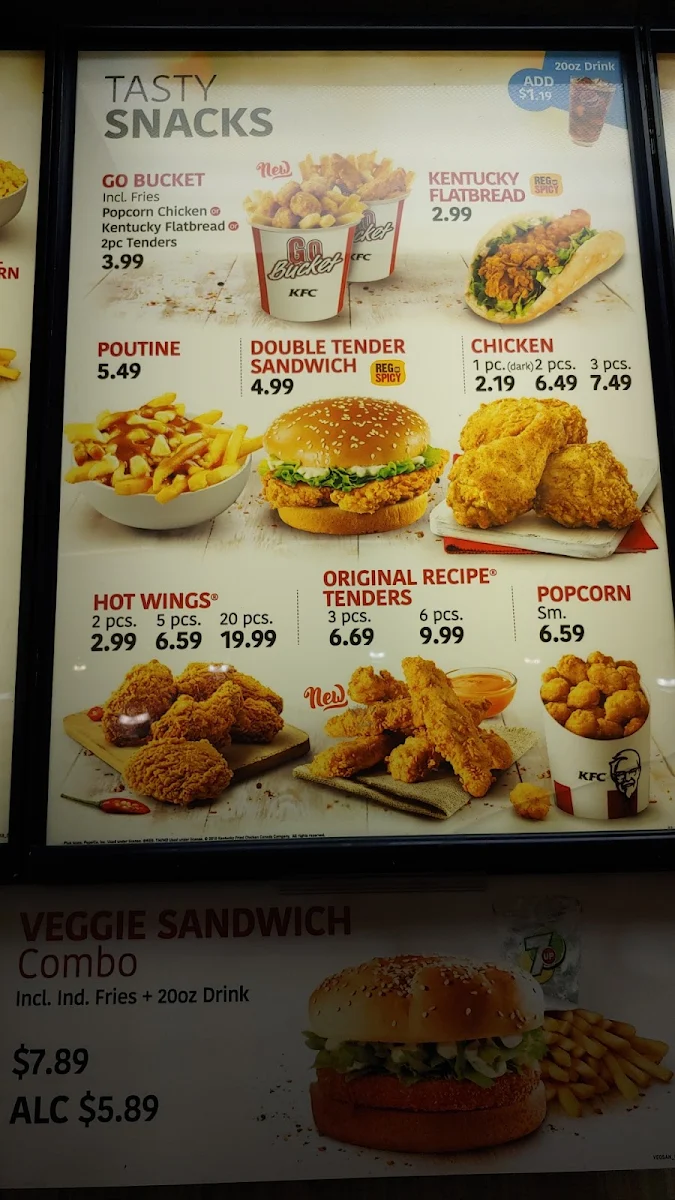 Menu, KFC