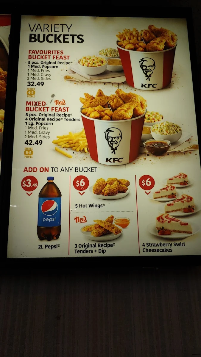 Menu, KFC